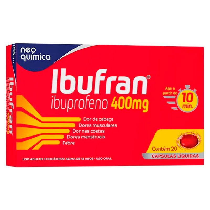 ibufran 400mg 20 cápsulas neo quimica