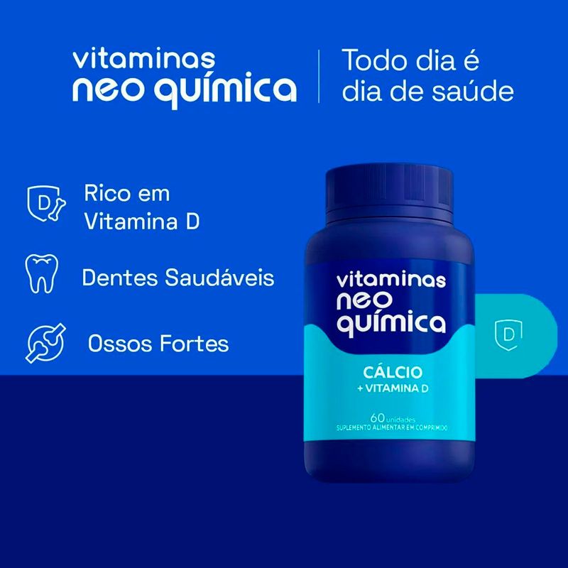 vitaminas neo química cálcio+ vitamina d 60 comprimidos