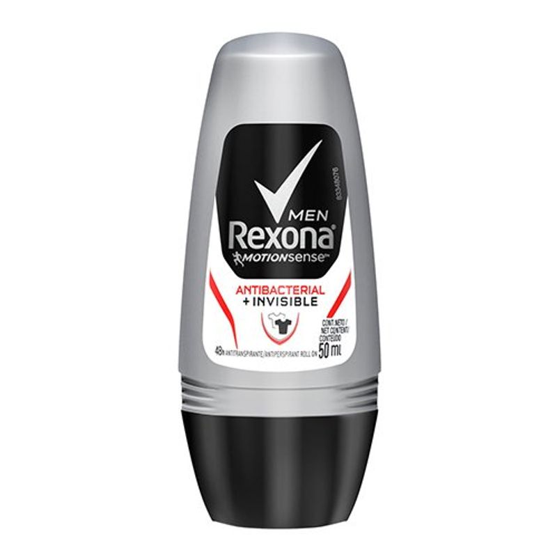 desodorante roll-on rexona masculino antibacterial in 50ml