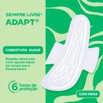absorvente sempre livre especial adapt cobertura suave com aba 8 unidades