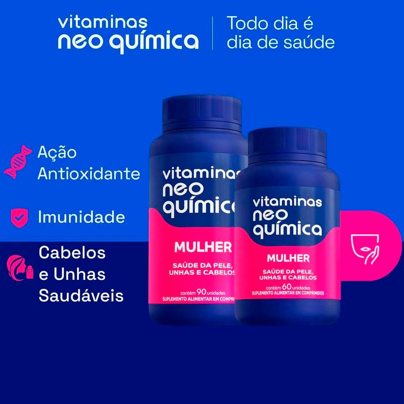 vitaminas neo química mulher 90 comprimidos neo quimica