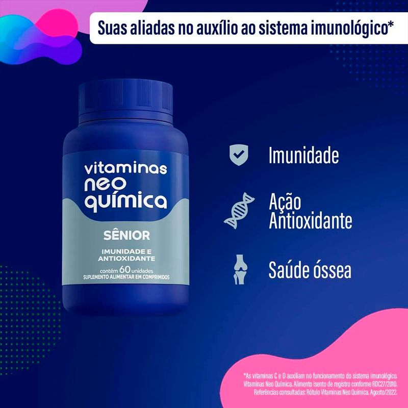vitaminas neo química sênior 60 comprimidos neo quimica