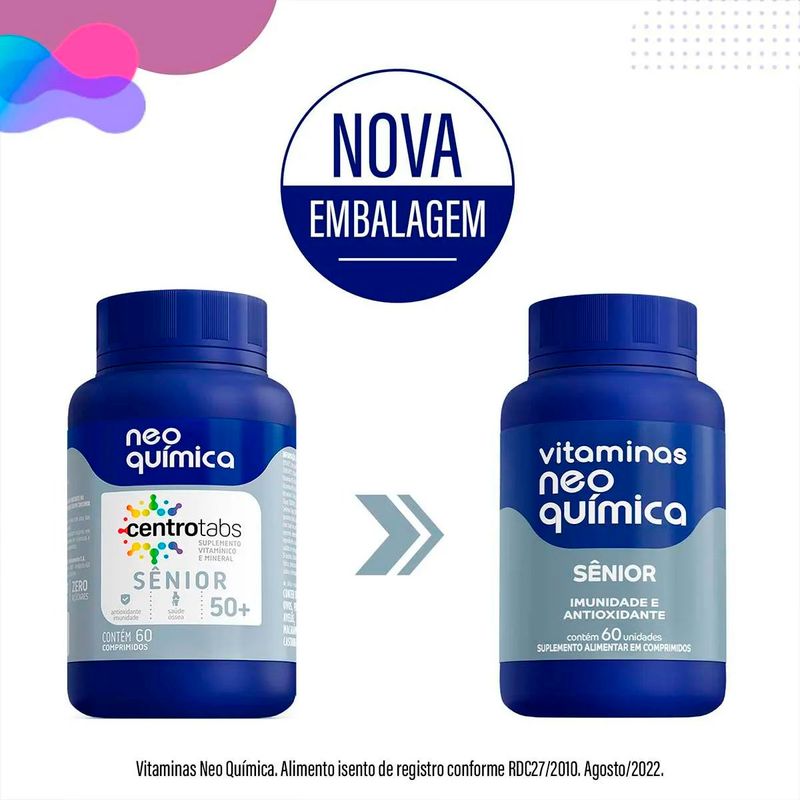 vitaminas neo química sênior 60 comprimidos neo quimica