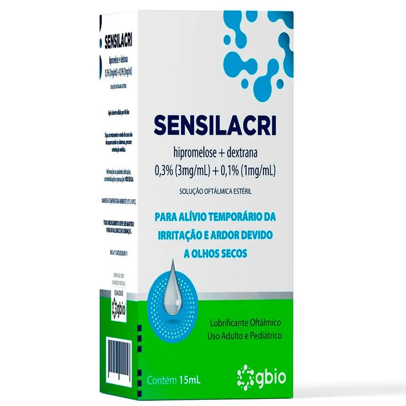 sensilacri 3+1mg/ml solução oftálmica 15ml geolab