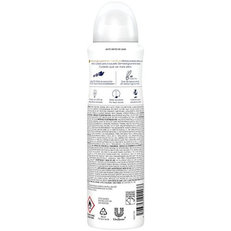 desodorante aerosol dove invisible dry feminino 87g