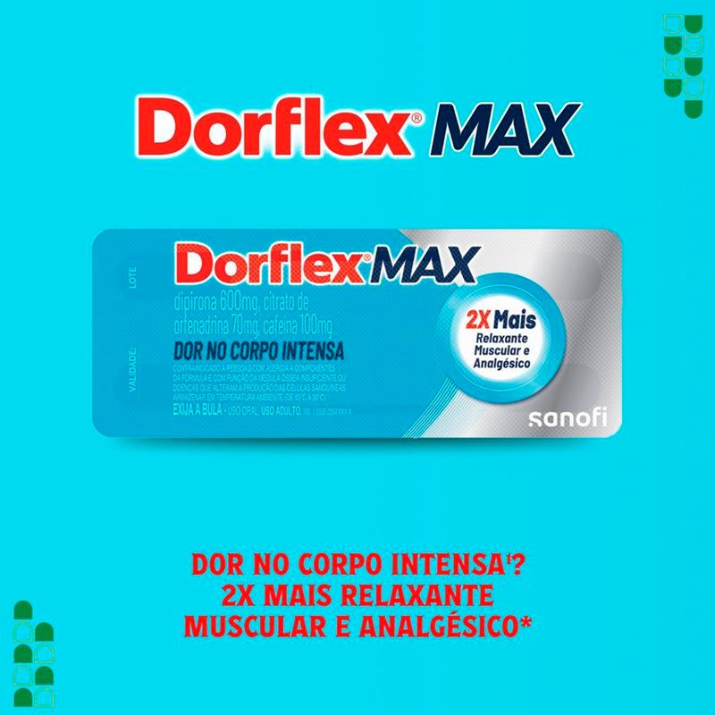 dorflex max 600+70+100mg 4 comprimidos sanofi