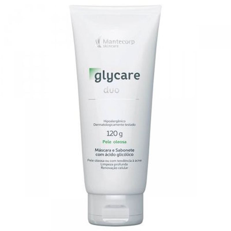 sabonete/máscara facial mantecorp glycare pele oleosa 120g