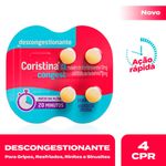 coristina d congest 12+15mg 4 comprimidos de liberação prolongada mantecorp