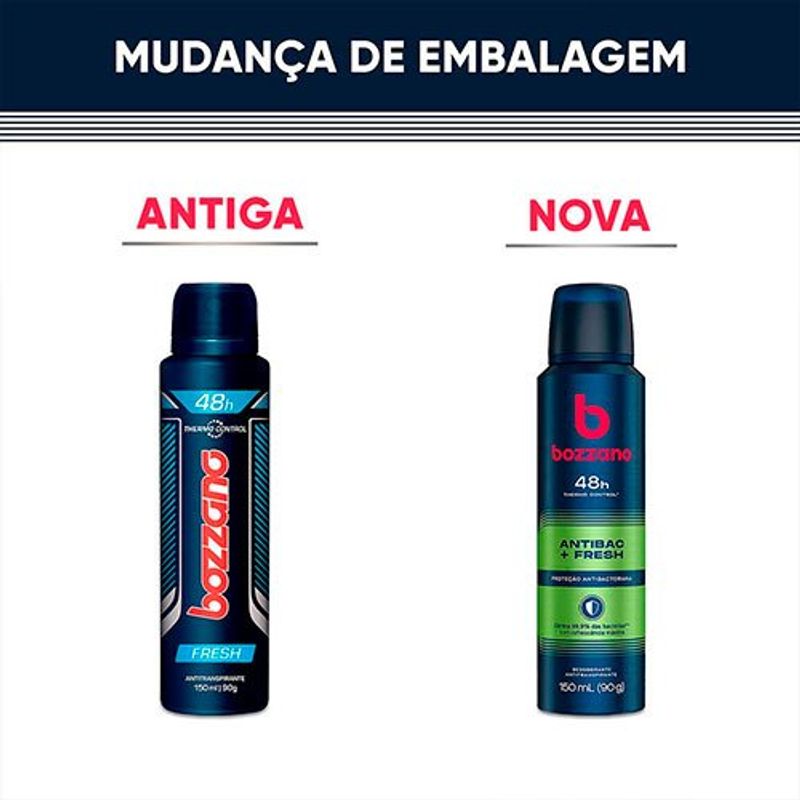 desodorante bozzano aerosol antitranspirante antibac + fresh 90g