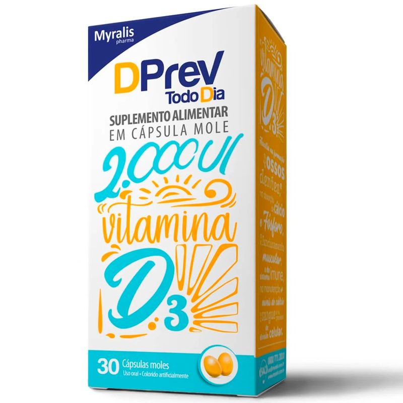 dprev todo dia 2000ui 30 cápsulas moles myralis pharma