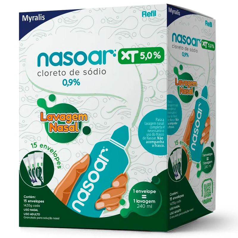 refil nasoar xt 5% 15 envelopes myralis pharma