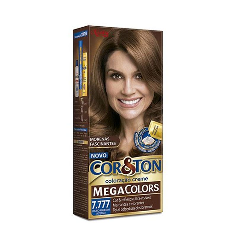 tintura cor & ton louro marrom intenso 7.777 135g