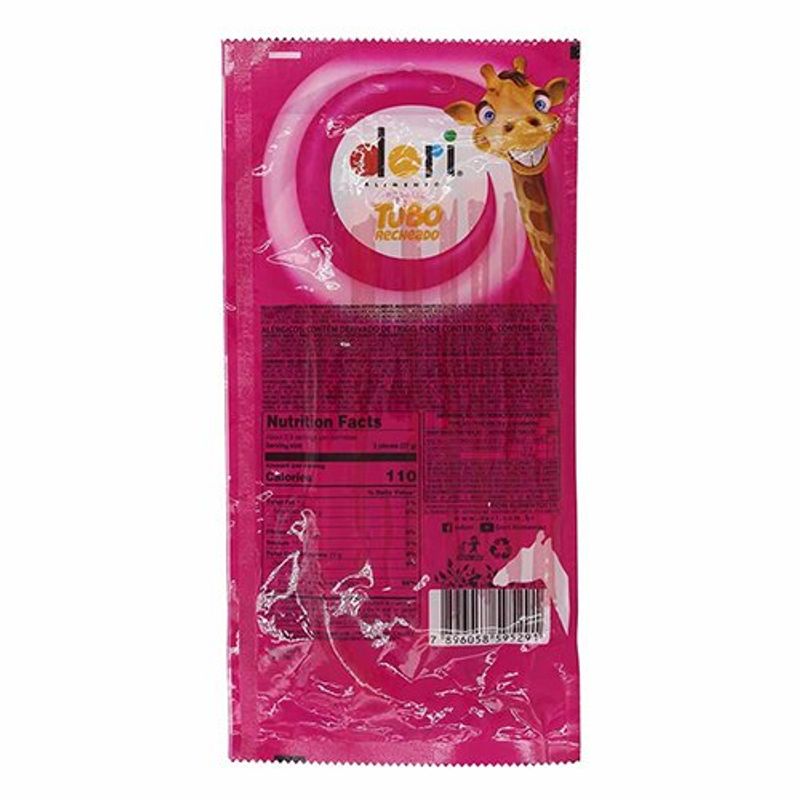 dori regaliz tubo morango recheado 70g