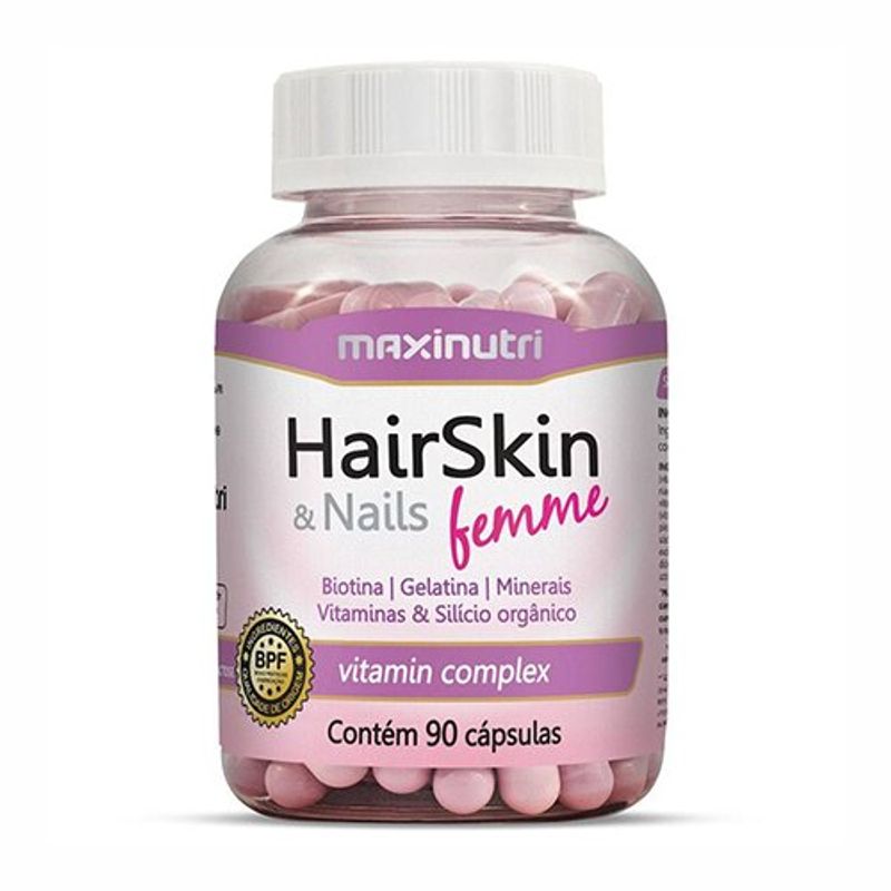 hairskin & nails femme 90 cápsulas maxinutri