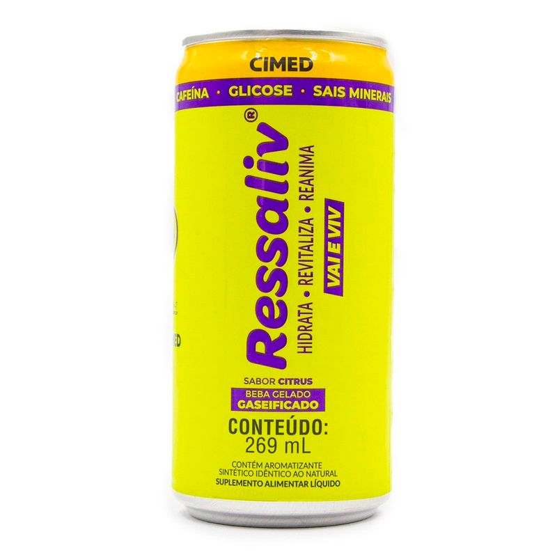 ressaliv 269ml suplemento alimentar gaseificado sabor citrus cimed