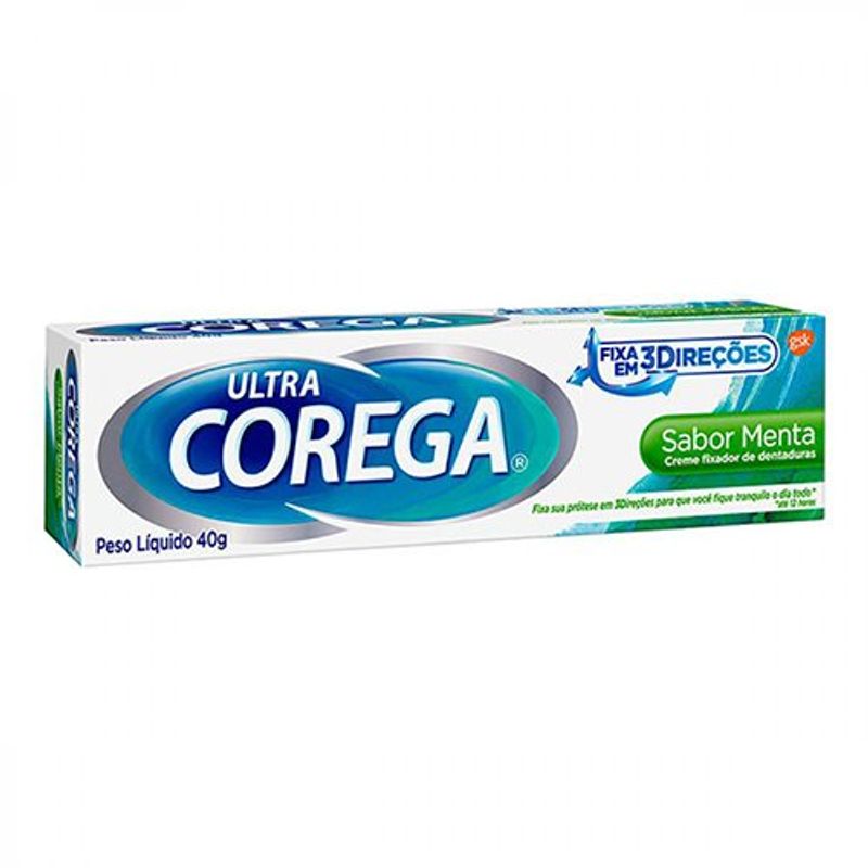 corega ultra creme menta com 40g