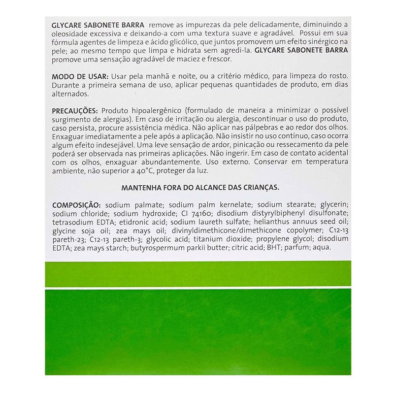 sabonete barra glycare 90g