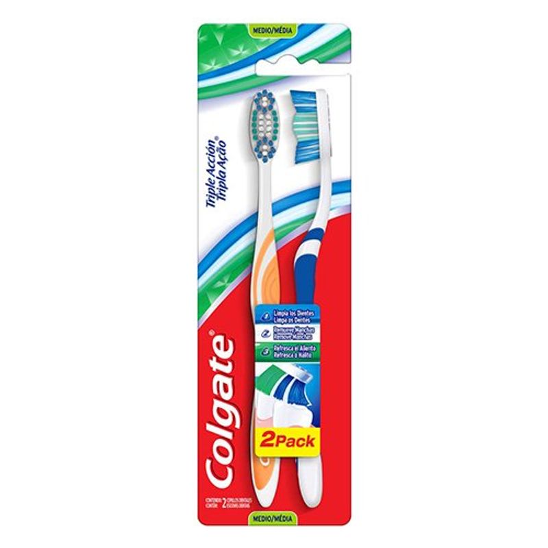 escova dental pack colgate tripla ação leve 2 pague 1
