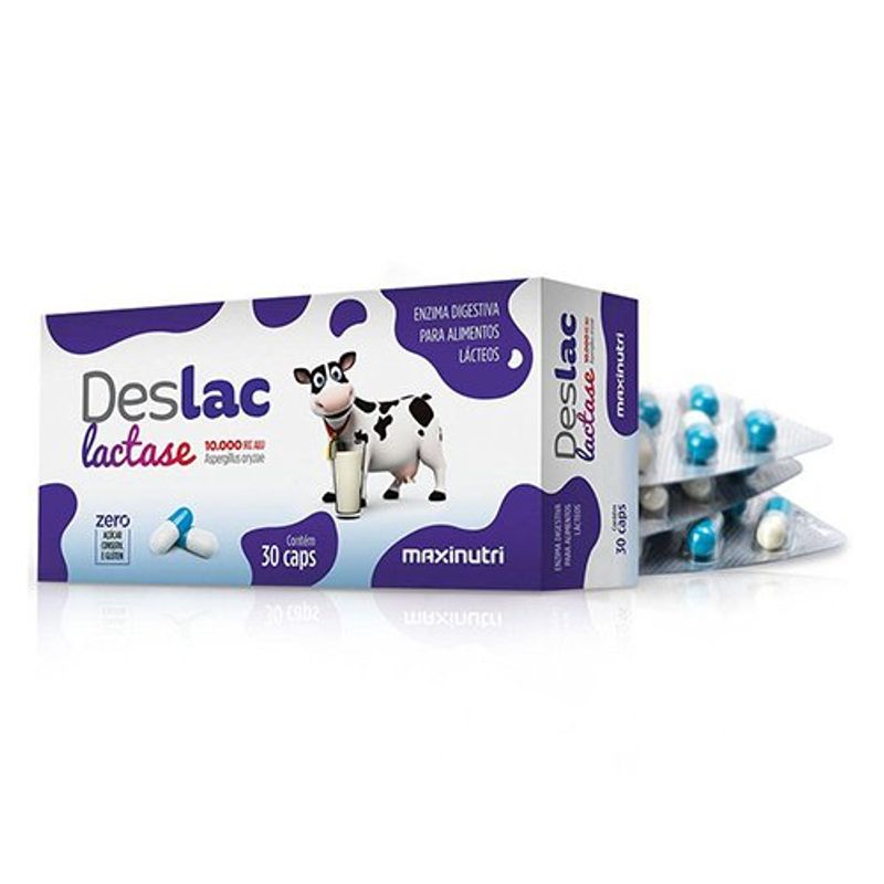 deslac lactase 30 cápsulas maxinutri