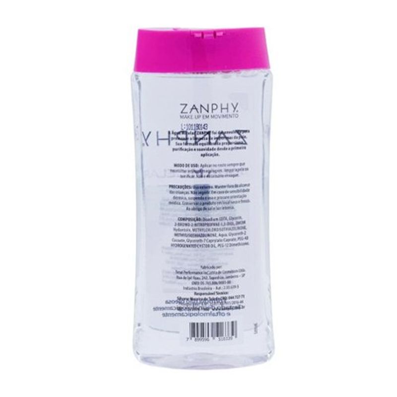 água micelar zanphy 200ml