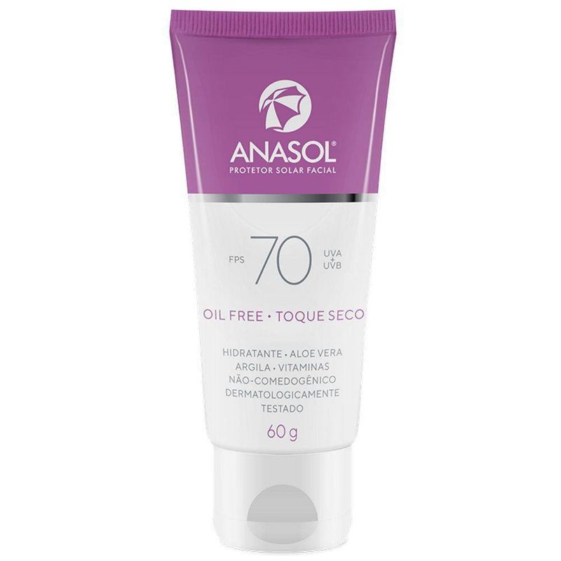 protetor solar facial anasol fps 70 60g
