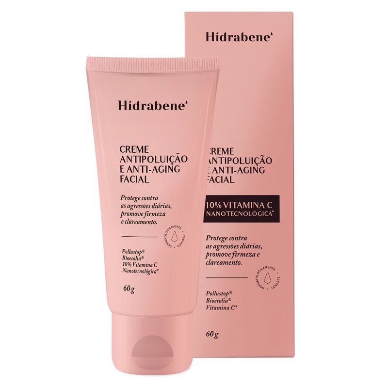 creme anti poluição e anti-aging facial hidrabene 60g