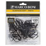 elástico para cabelo marco boni soft preto 100 unidades