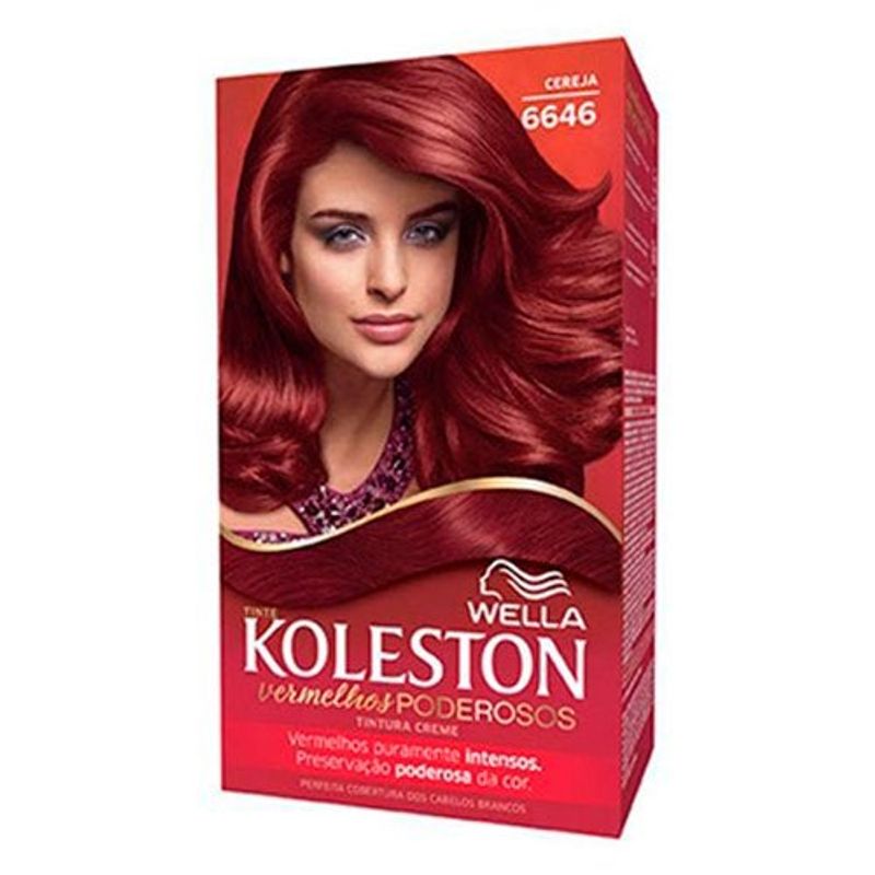 tintura para cabelo koleston vermelho cereja 6646