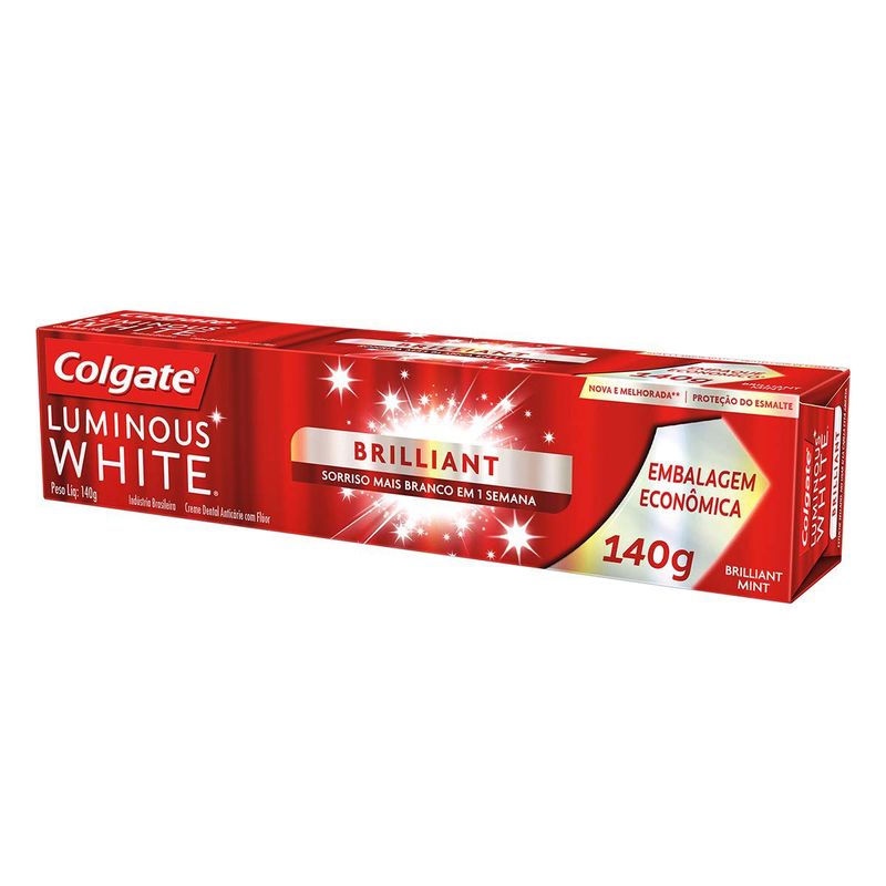 creme dental colgate luminous white brilliant 140g