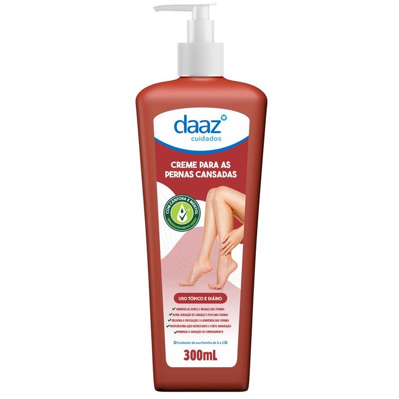 creme para as pernas cansadas daaz 300ml