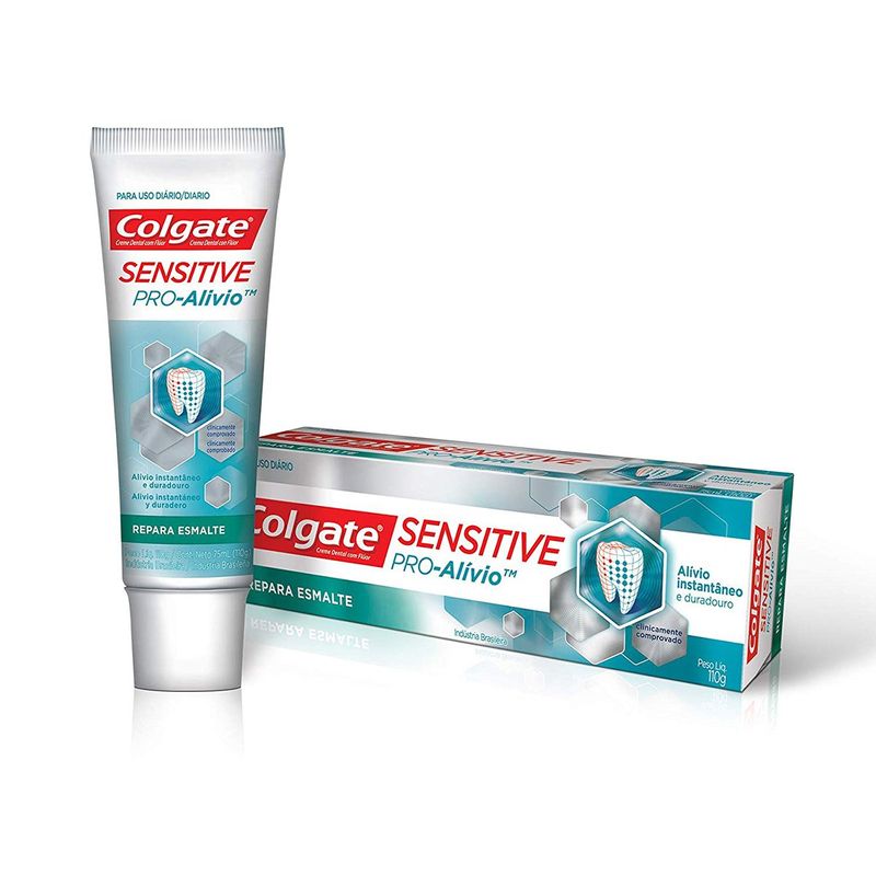 creme dental colgate sensitive pro-alívio repara esmalte 110g