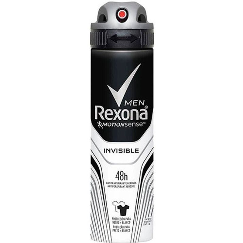 desodorante rexona antitranspirante aerosol men invisible masculino 90g