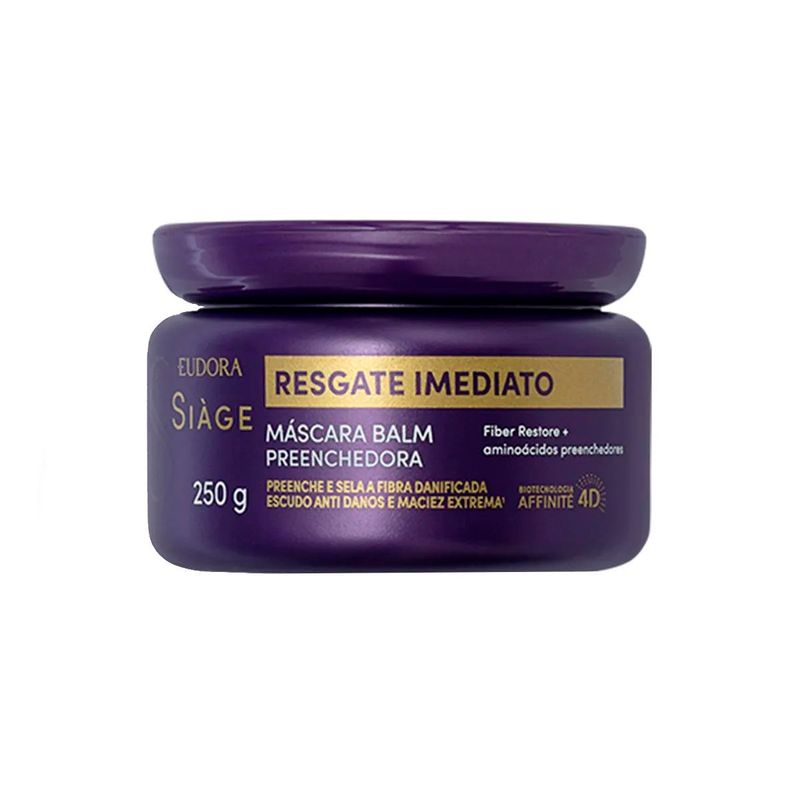 máscara capilar eudora siàge resgate imediato 250g