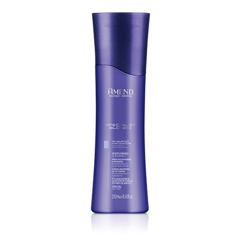 shampoo matizador specialist blonde amend 250ml