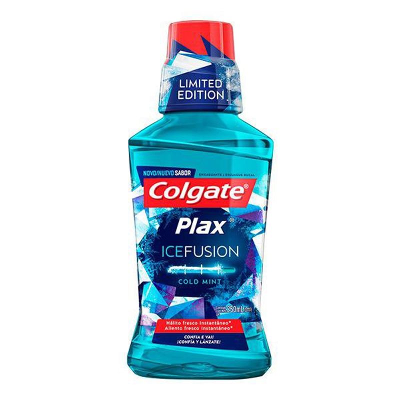 enxaguante bucal colgate plax ice fusion cold mint 250ml