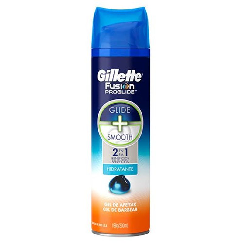 gel para barbear gillette hidratação fusion proglide 198g