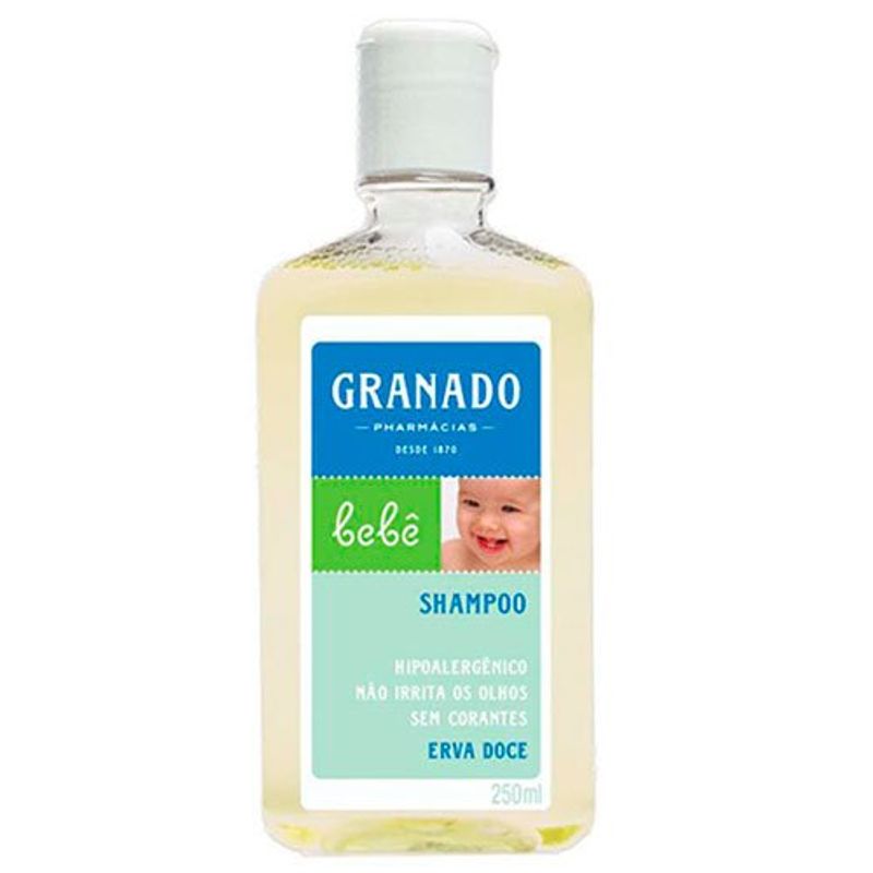 shampoo granado bebê de glicerina erva doce 250ml