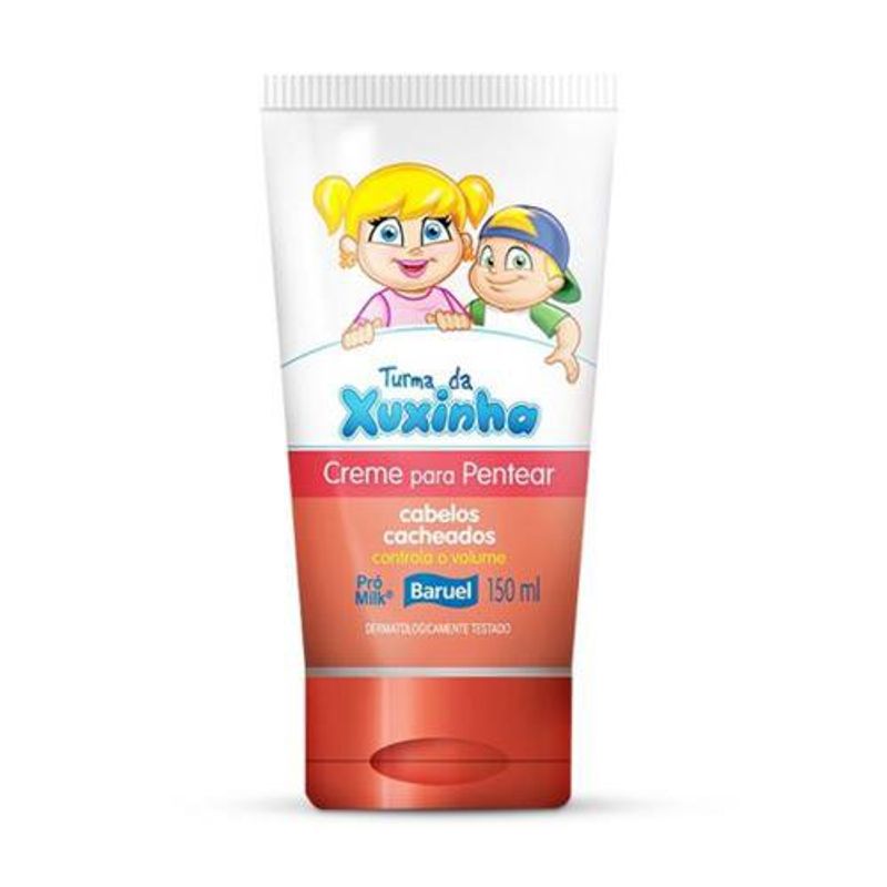 creme para pentear infantil baruel turma da xuxinha cabelos cacheados 150ml
