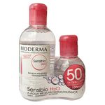kit água micelar demaquilante bioderma sensibio h2o 250ml + 100ml