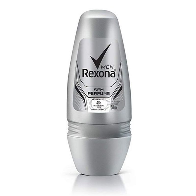 desodorante roll on rexona men sem perfume 50ml