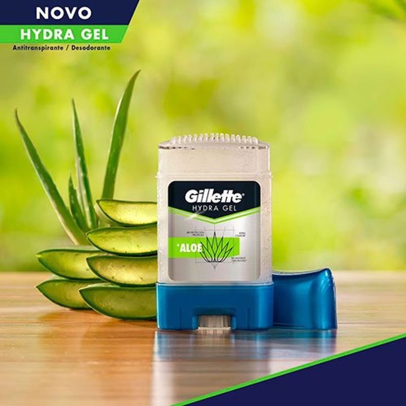 desodorante gel antitranspirante gillette hydra aloe 82g