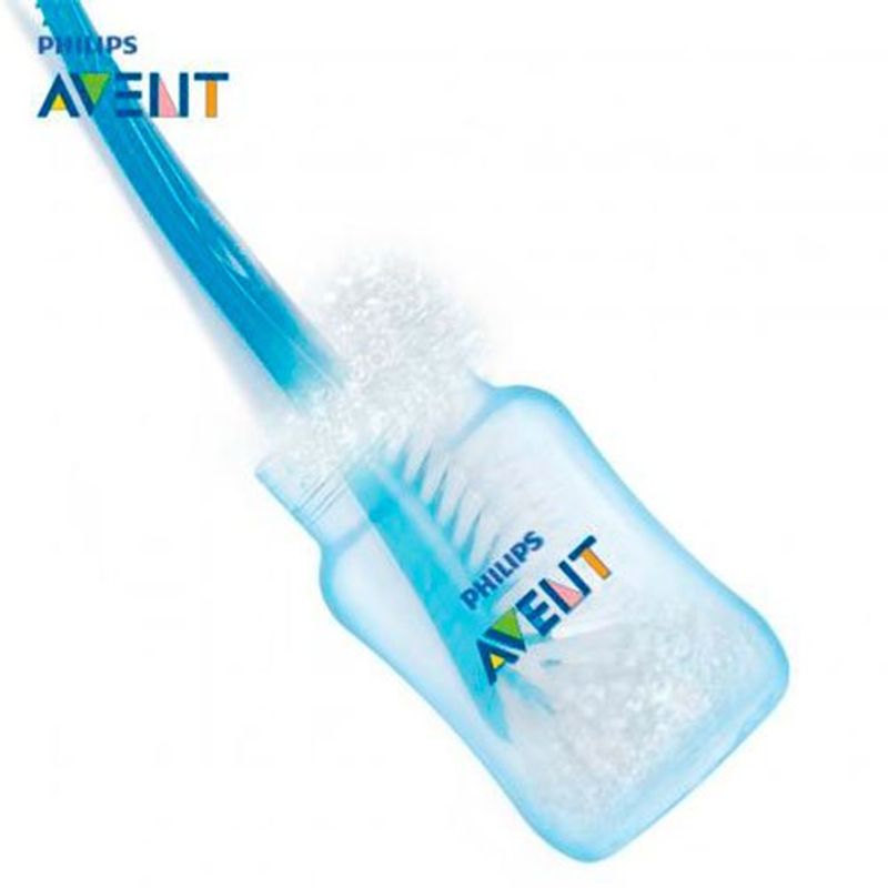 escova avent para mamadeiras bico azul