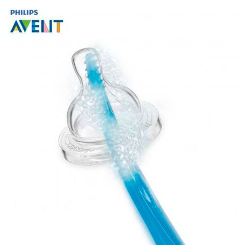 escova avent para mamadeiras bico azul