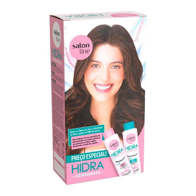 kit shampoo + condicionador hidra ceramidas salon line 300ml