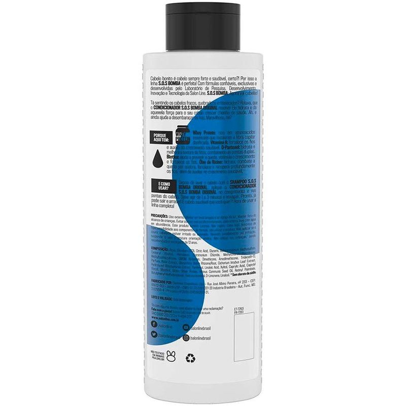 condicionador salon line uso diário bomba unit 300ml