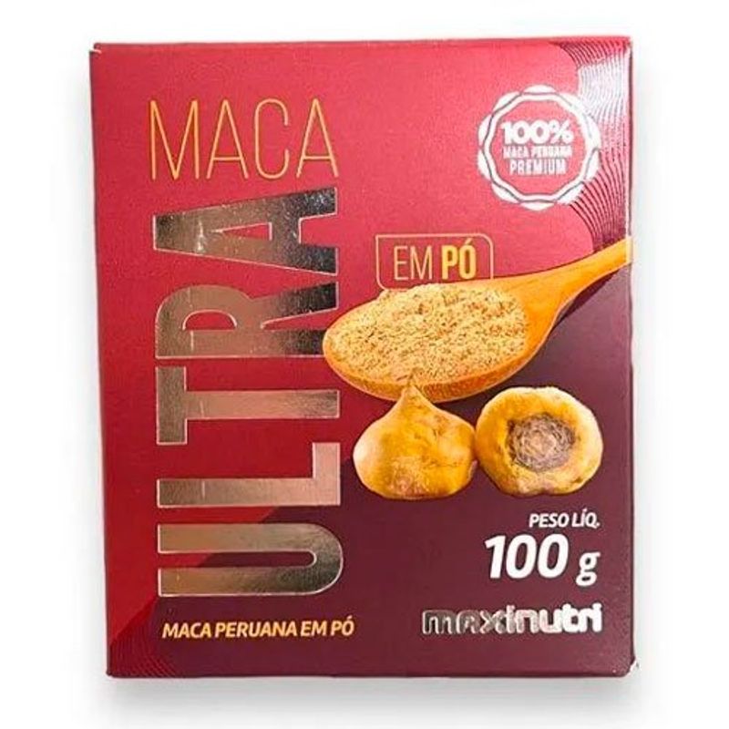 maca ultra 100% maca peruana em pó pote com 100g maxinutri