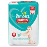 fralda pampers pants ajuste total tamanho m 20 unidades