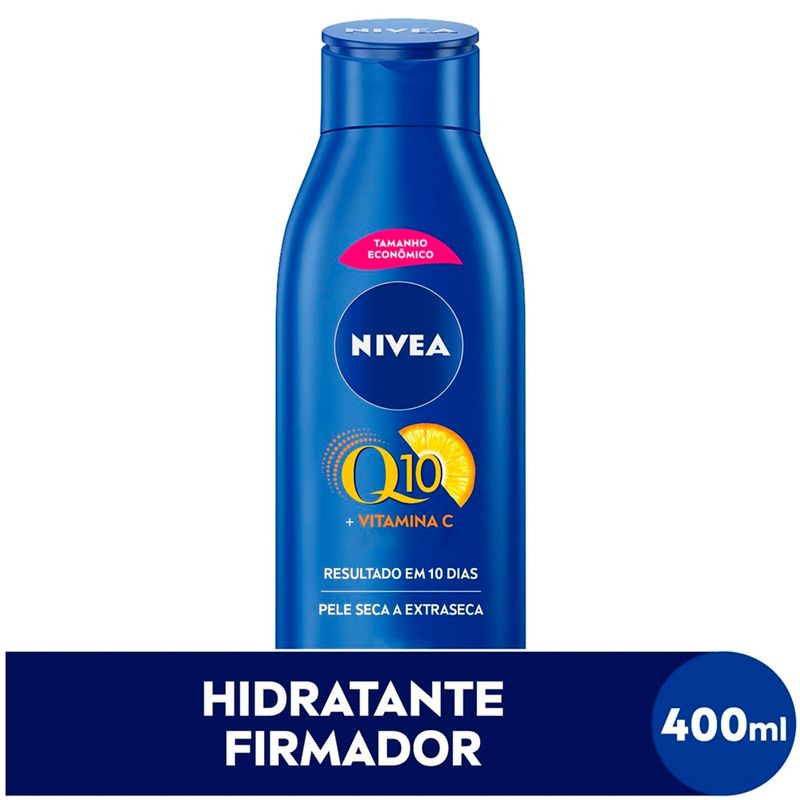 loção hidratante corporal firmador q10 vitamina c nivea 400 ml