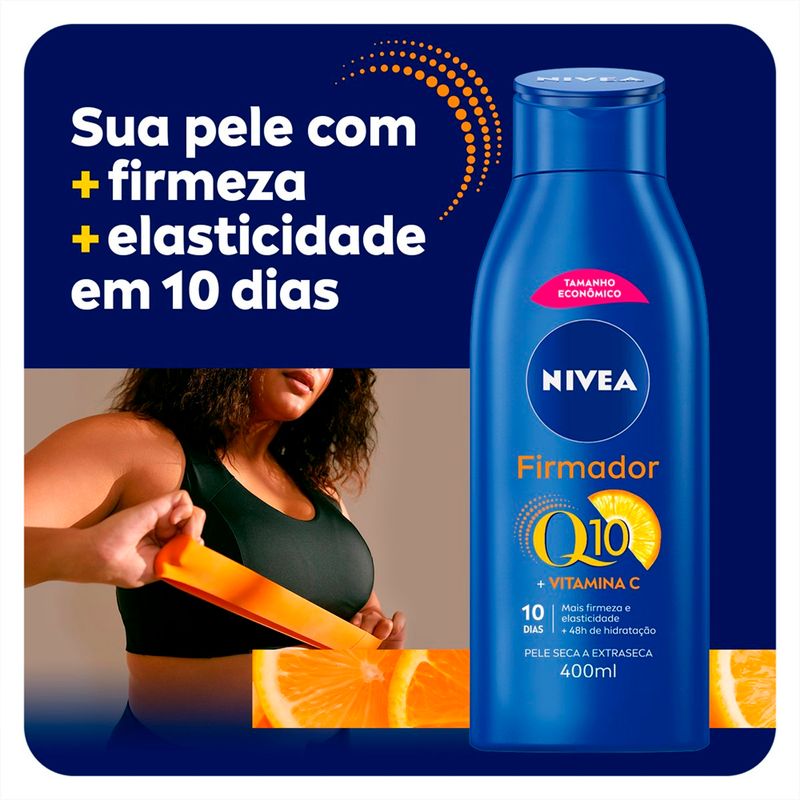 loção hidratante corporal firmador q10 vitamina c nivea 400 ml