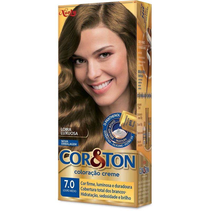 tintura para cabelo cor&ton louro médio 7.0